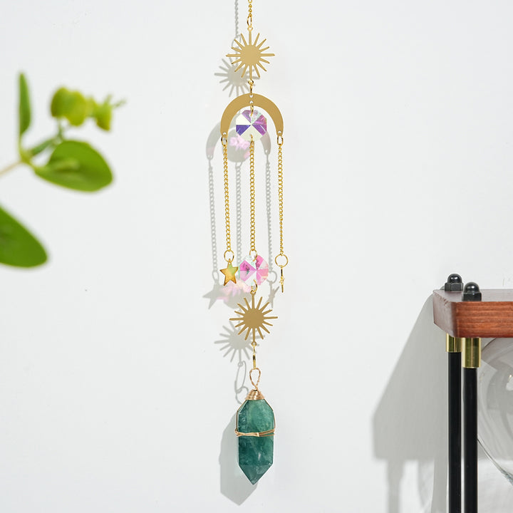 Natural Crystal Double-Point Suncatcher
