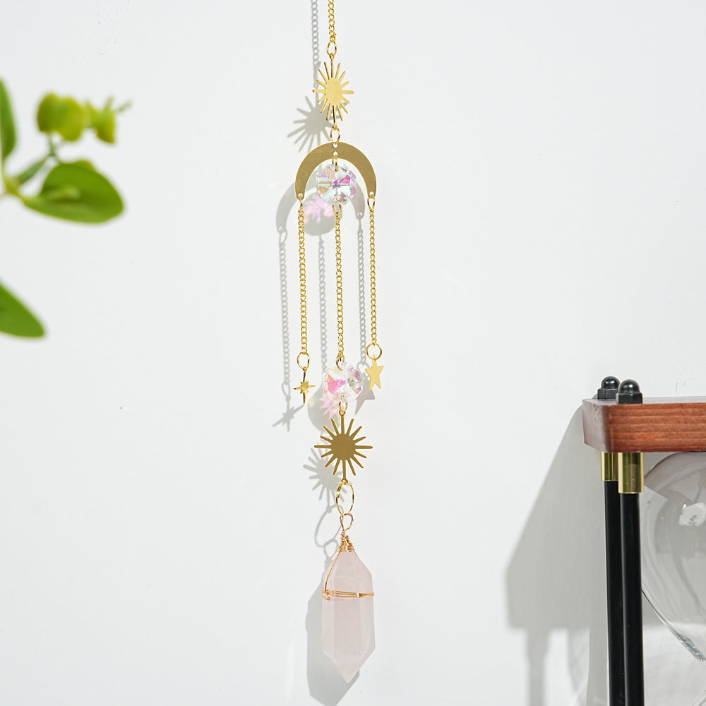 Natural Crystal Double-Point Suncatcher
