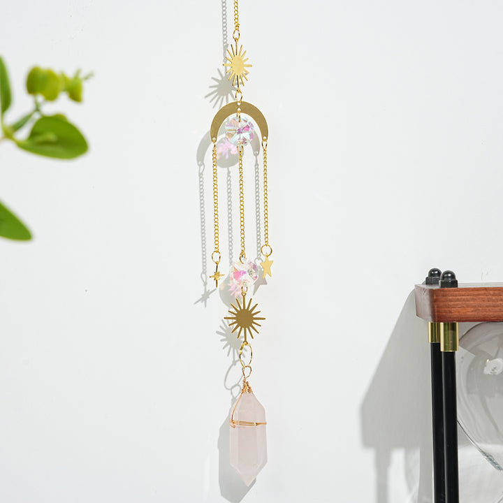 Natural Crystal Double-Point Suncatcher