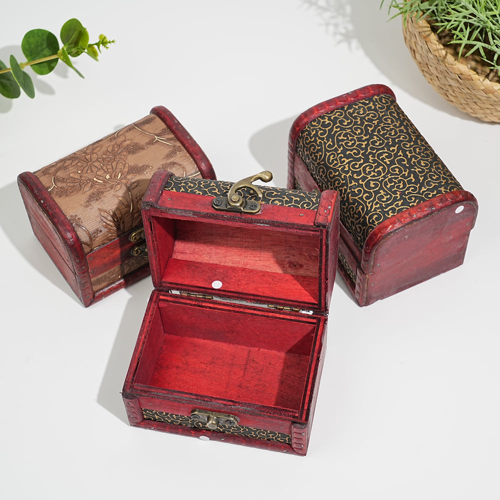 A Slightly Imperfect Vintage Wooden Crystal Storage Chest