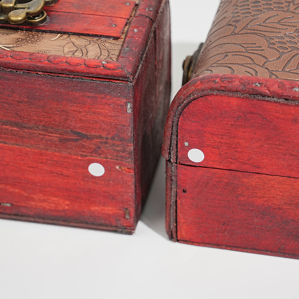 A Slightly Imperfect Vintage Wooden Crystal Storage Chest