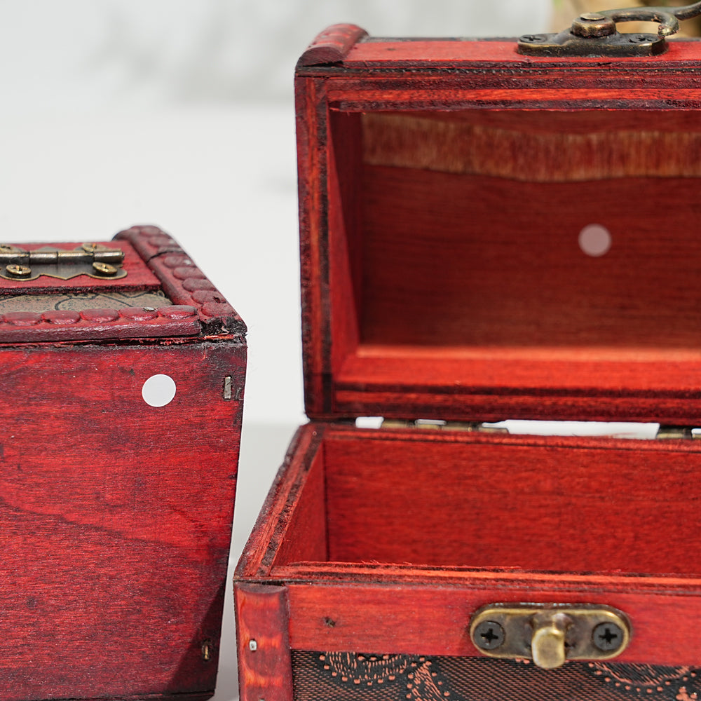 A Slightly Imperfect Vintage Wooden Crystal Storage Chest
