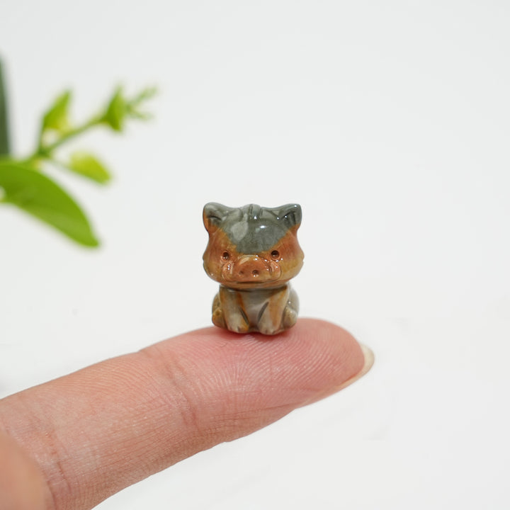Natural Crystal Alashan Agate Porcupine Carving