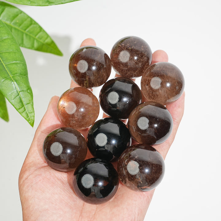 Natural Crystal Smokey Quartz Sphere