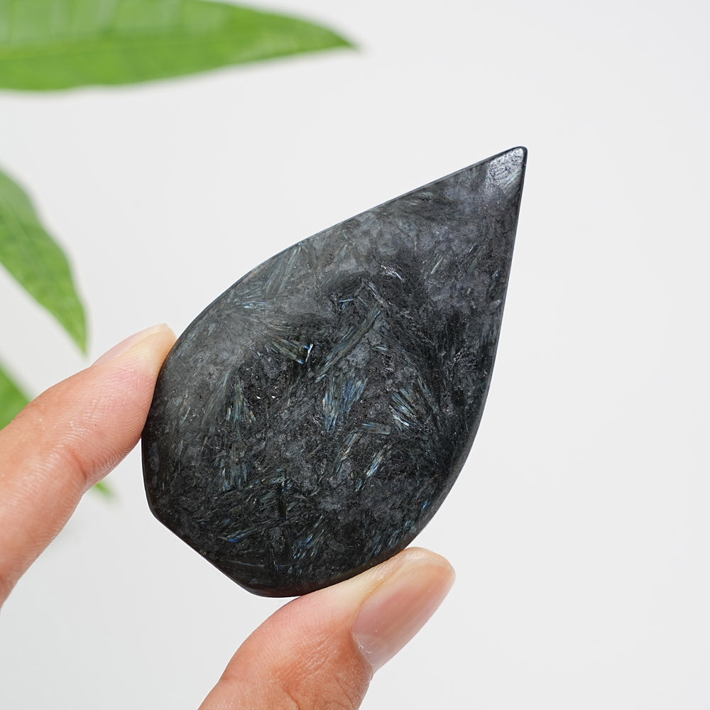 Natural Crystal Garnet With Arfvedsonite Teardrop