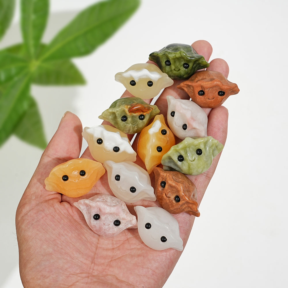 Natural Crystal Lovely Mini Dumpling Carving