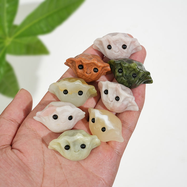 Natural Crystal Lovely Mini Dumpling Carving