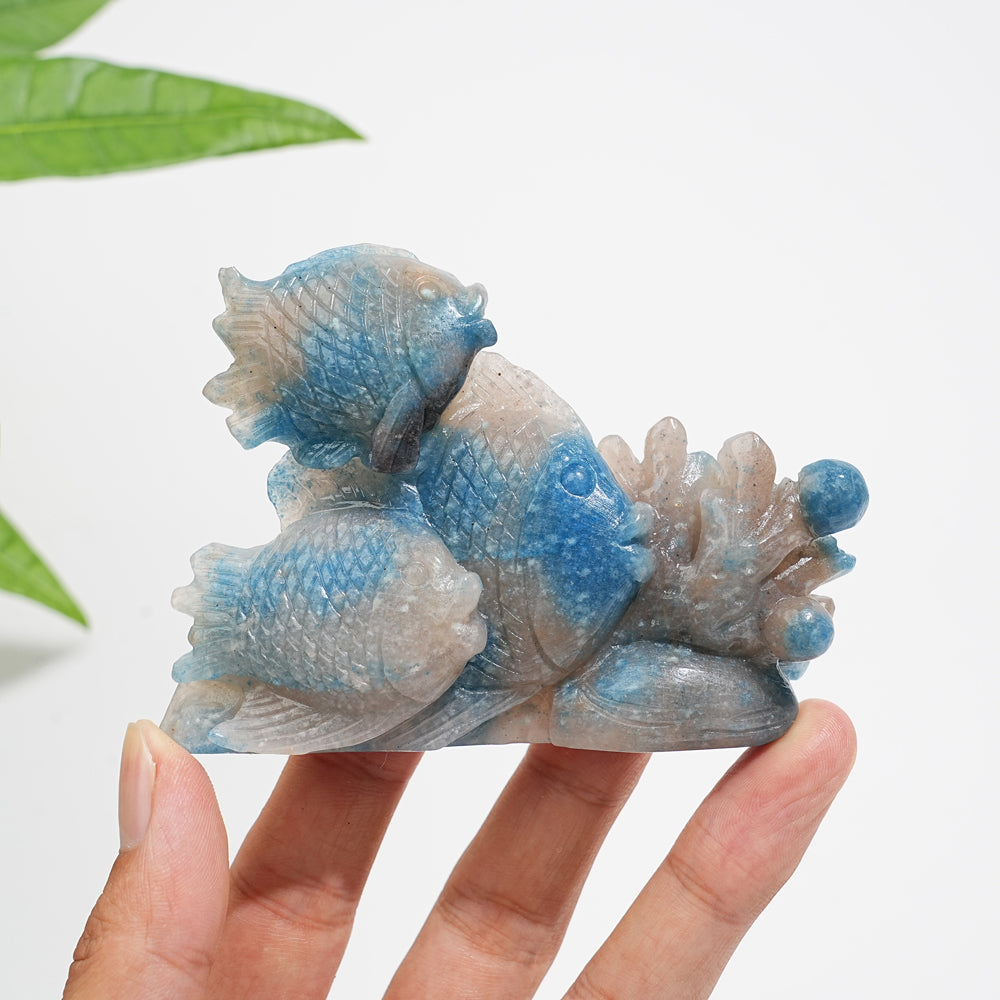 Unique,A Slightly Imperfect Natural Crystal Trolleite Underwater World Carving