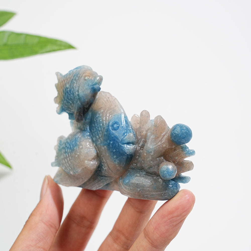 Unique,A Slightly Imperfect Natural Crystal Trolleite Underwater World Carving