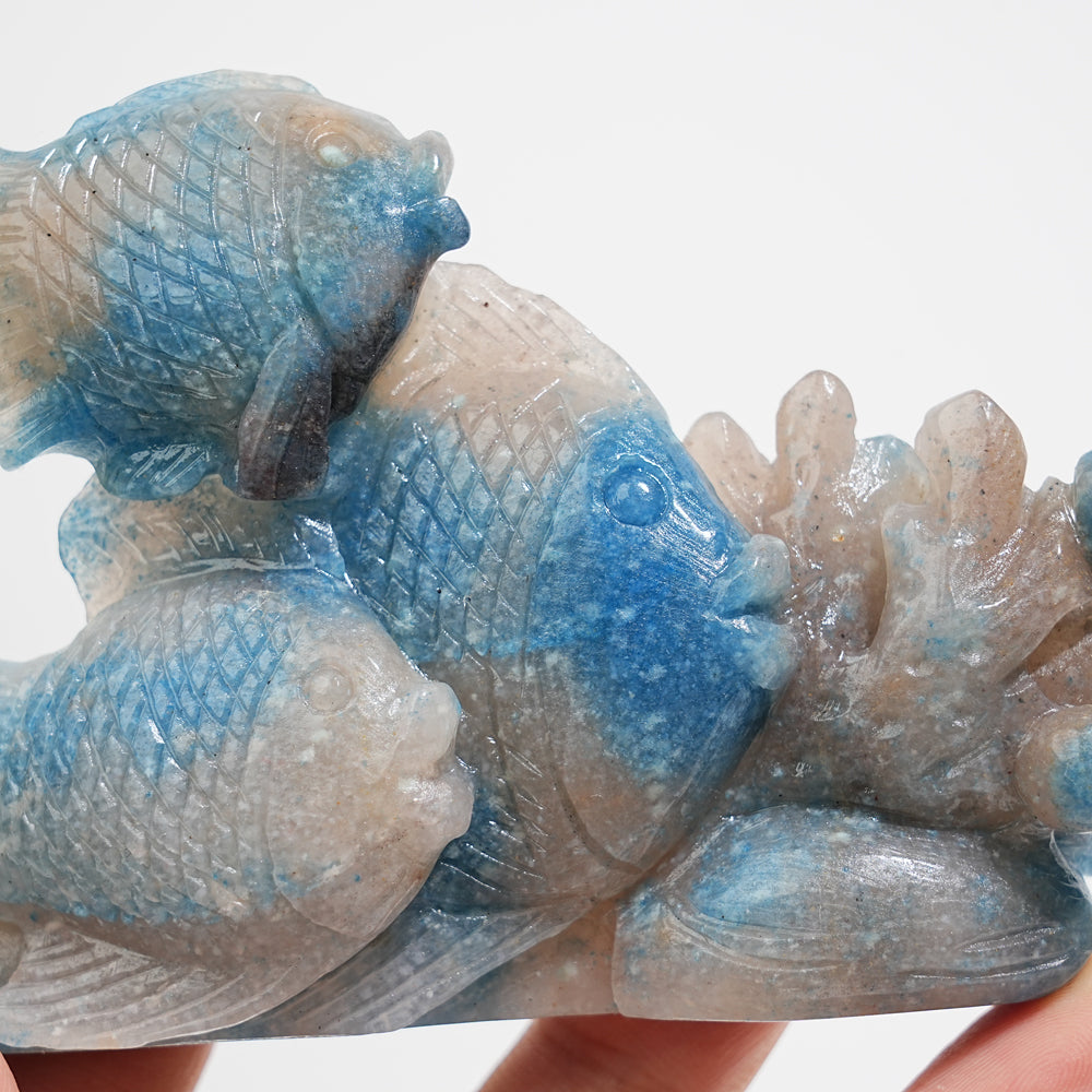 Unique,A Slightly Imperfect Natural Crystal Trolleite Underwater World Carving