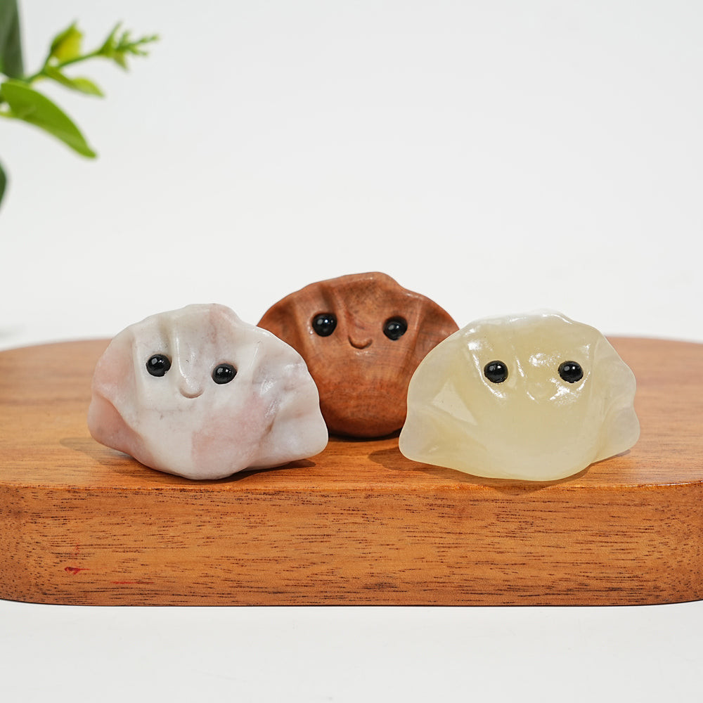 Natural Crystal Lovely Mini Dumpling Carving