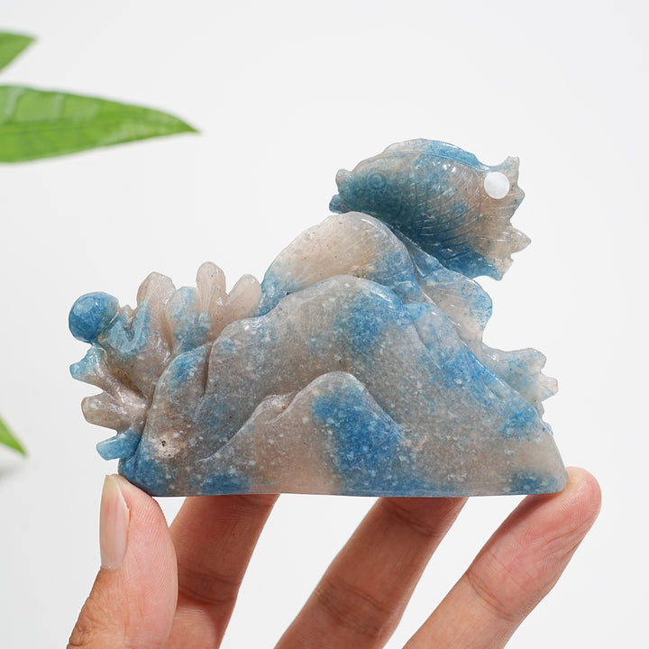 Unique,A Slightly Imperfect Natural Crystal Trolleite Underwater World Carving