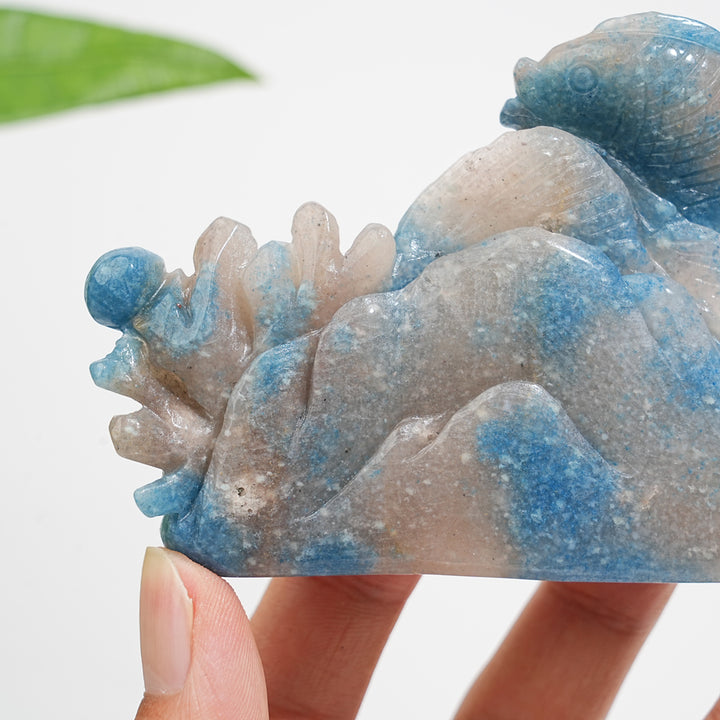 Unique,A Slightly Imperfect Natural Crystal Trolleite Underwater World Carving