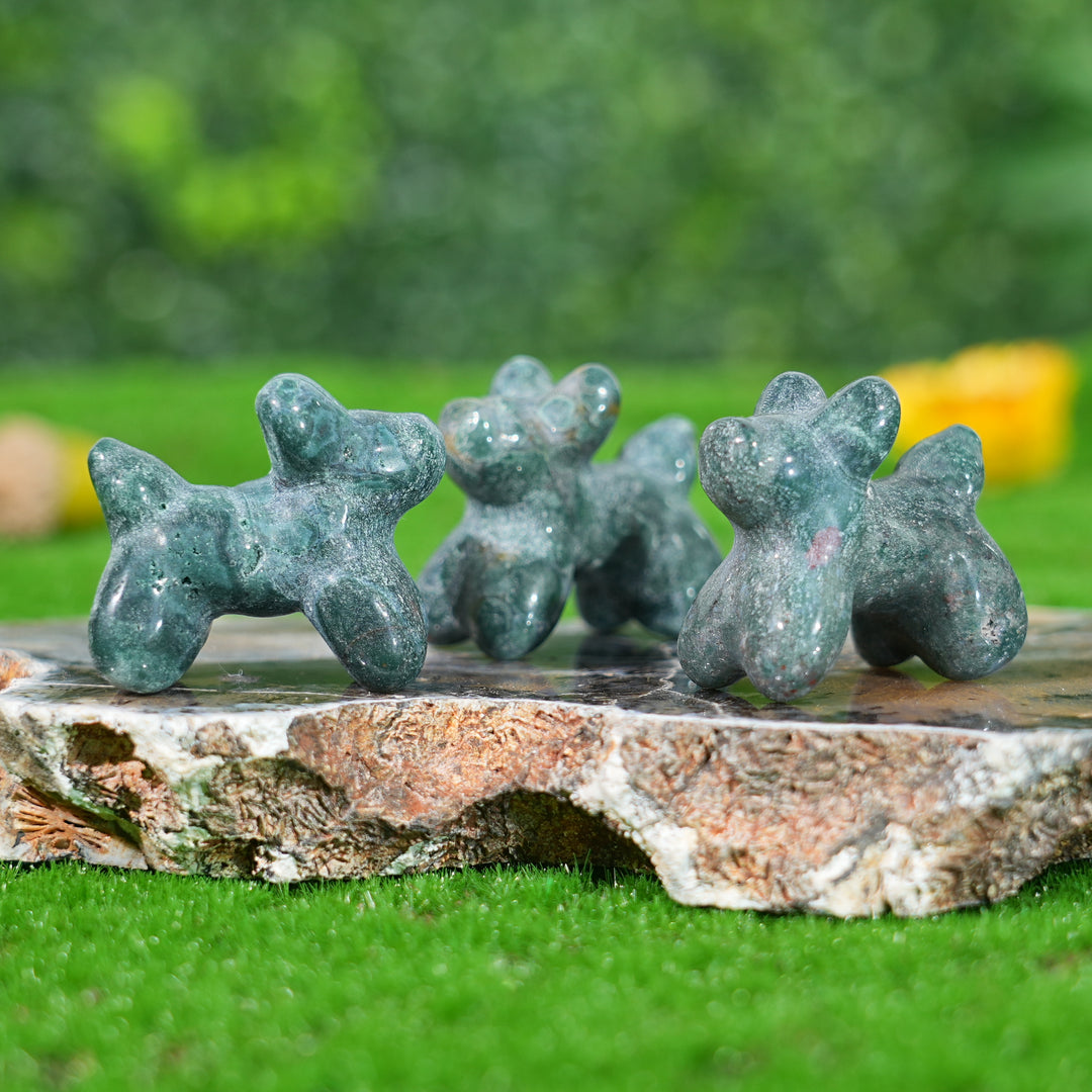 Natural Ocean Jasper Balloon Dog