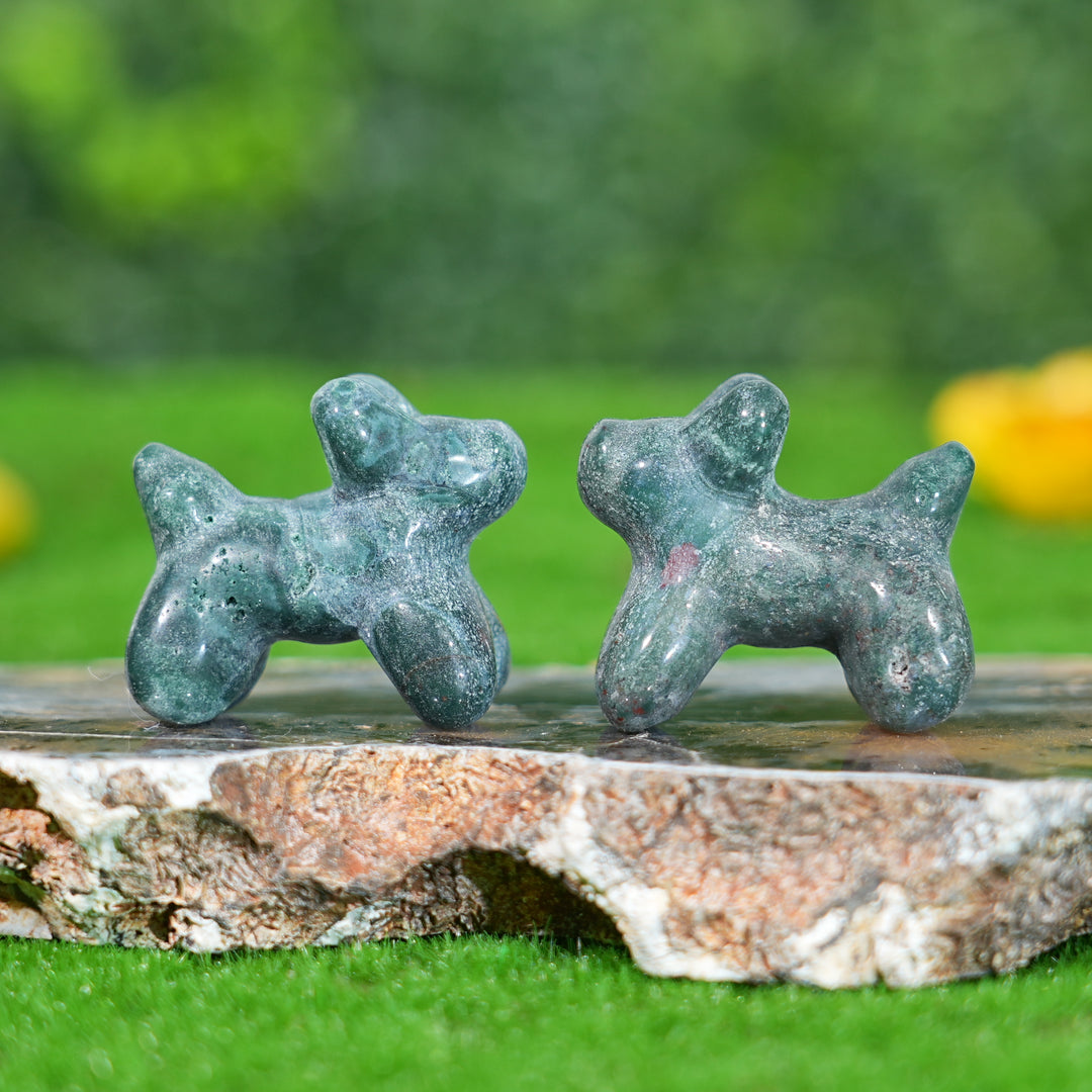 Natural Ocean Jasper Balloon Dog