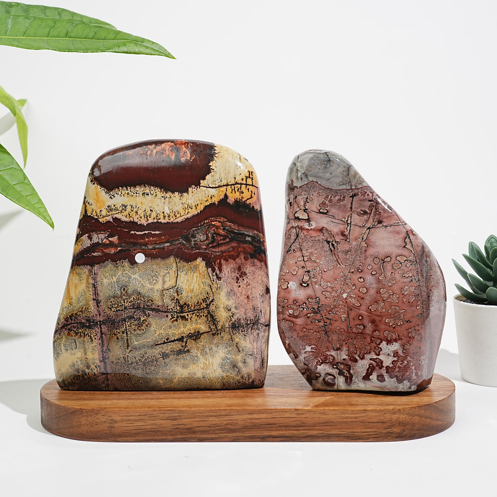 Unique,A Slightly Imperfect Natural Crystal Picture Jasper Ornament