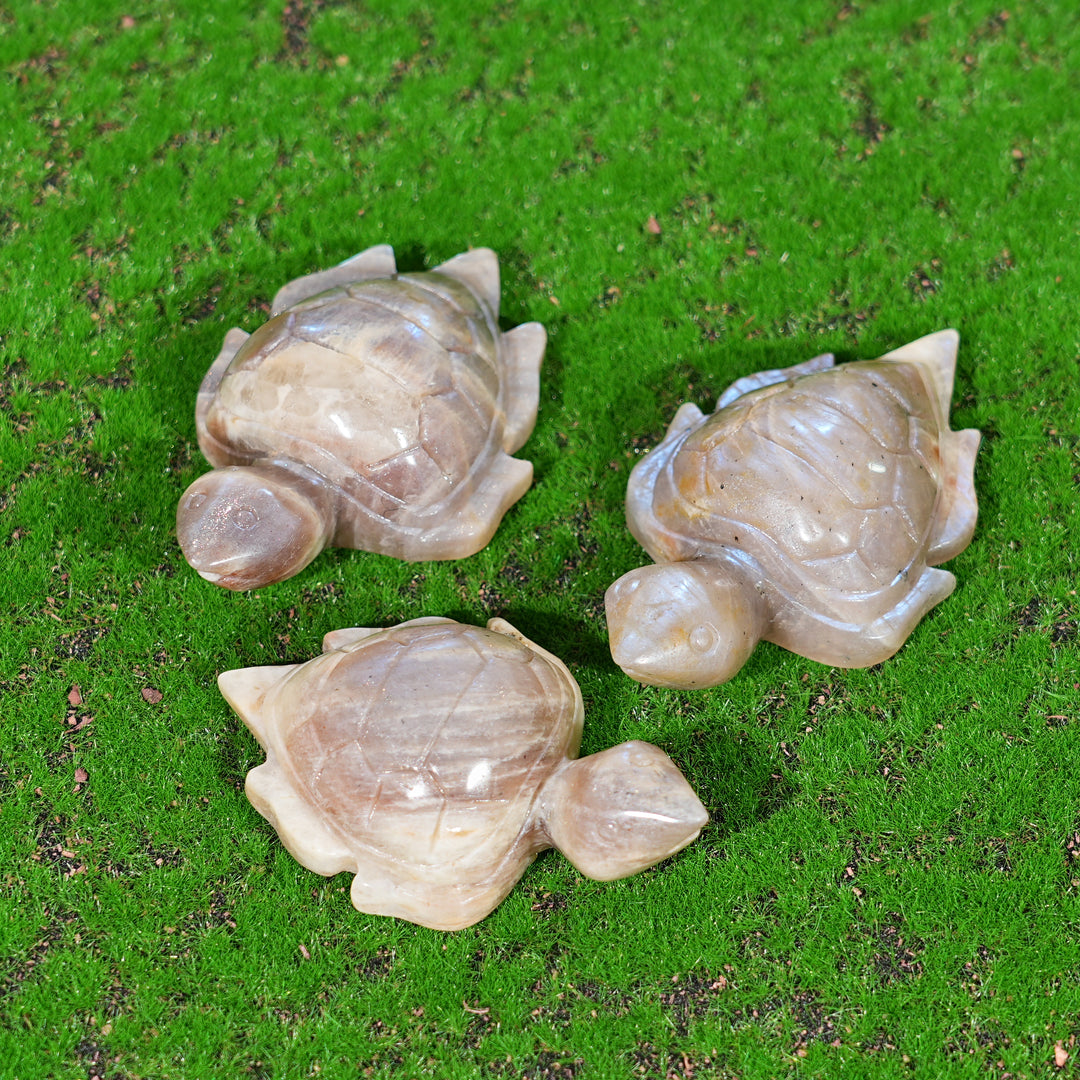 Natural Sunstone-Moonstone Turtle