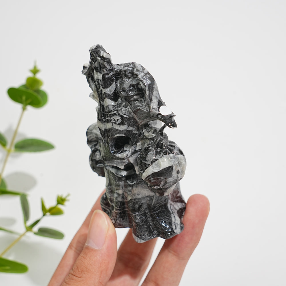 Natural Crystal Carving Ghost Pumpkin Tree