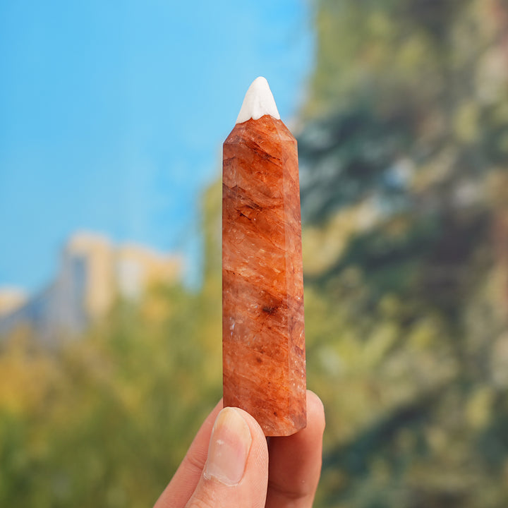 Natural Fire Quartz Point
