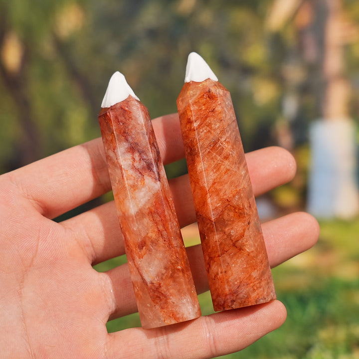 Natural Fire Quartz Point