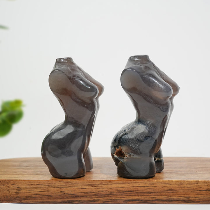 Unique,A Slightly Imperfect Natural Crystal Volcanic Agate Goddess