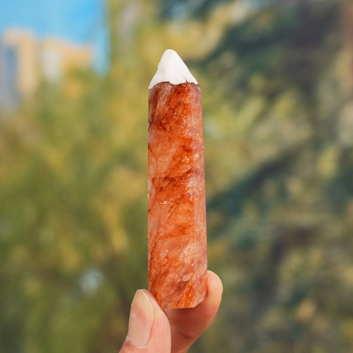 Natural Fire Quartz Point