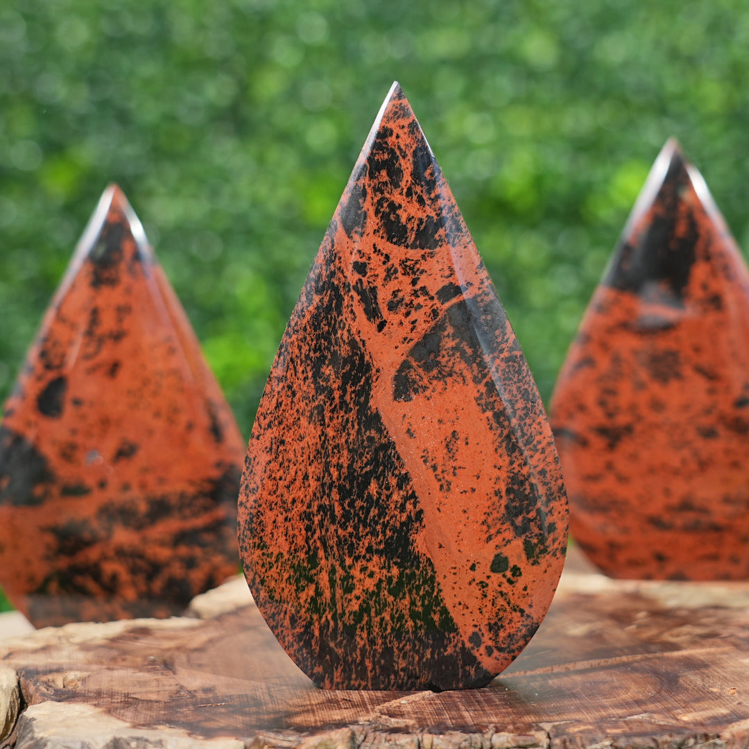 Natural Mahogany Obsidian Teardrop