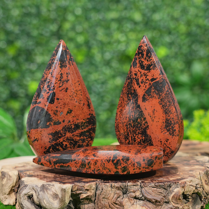 Natural Mahogany Obsidian Teardrop