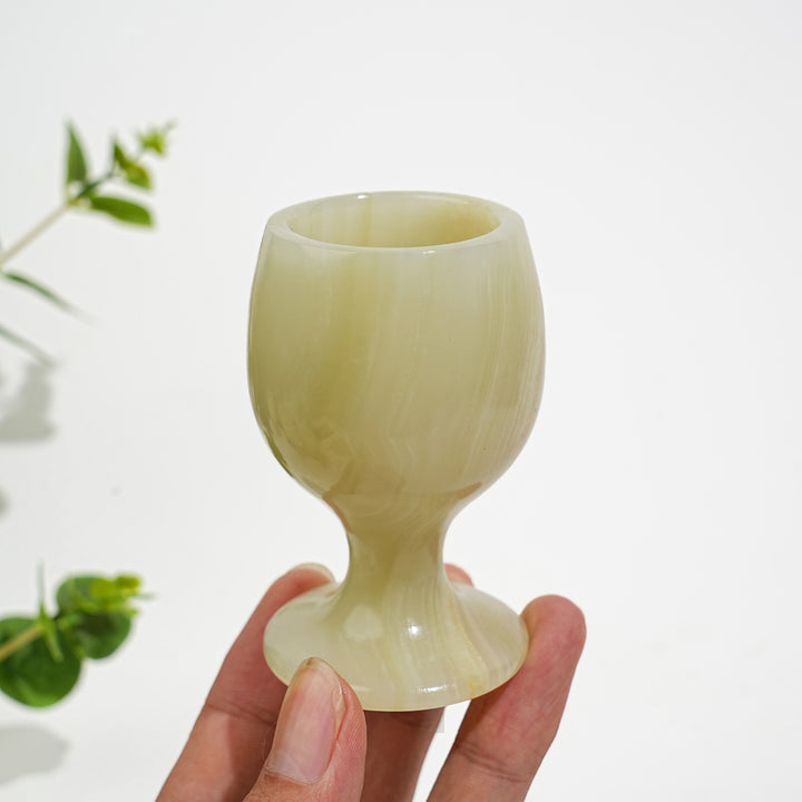 Natural Crystal Afghanistan Jade Wine Glass Carving