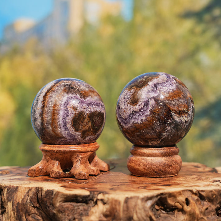 Natural Fluorite with Pyrite and Hematite Sphere