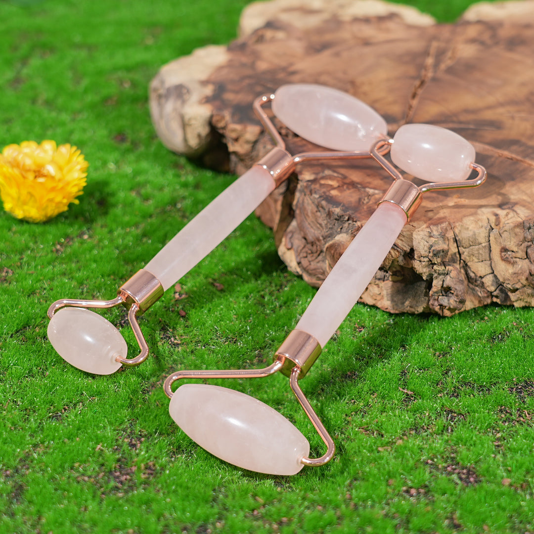 Natural Rose Quartz Massage Stick