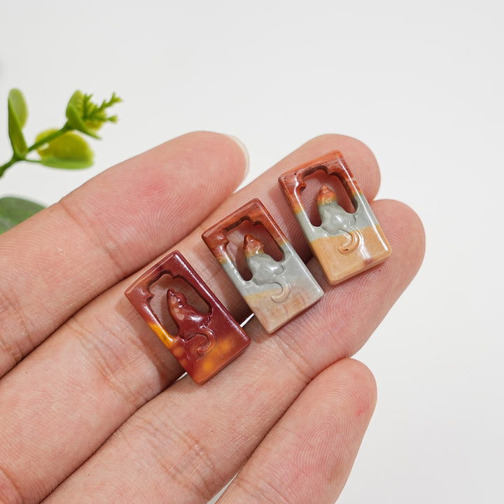 Natural Crystal Alashan Agate Mini Hollow Cat