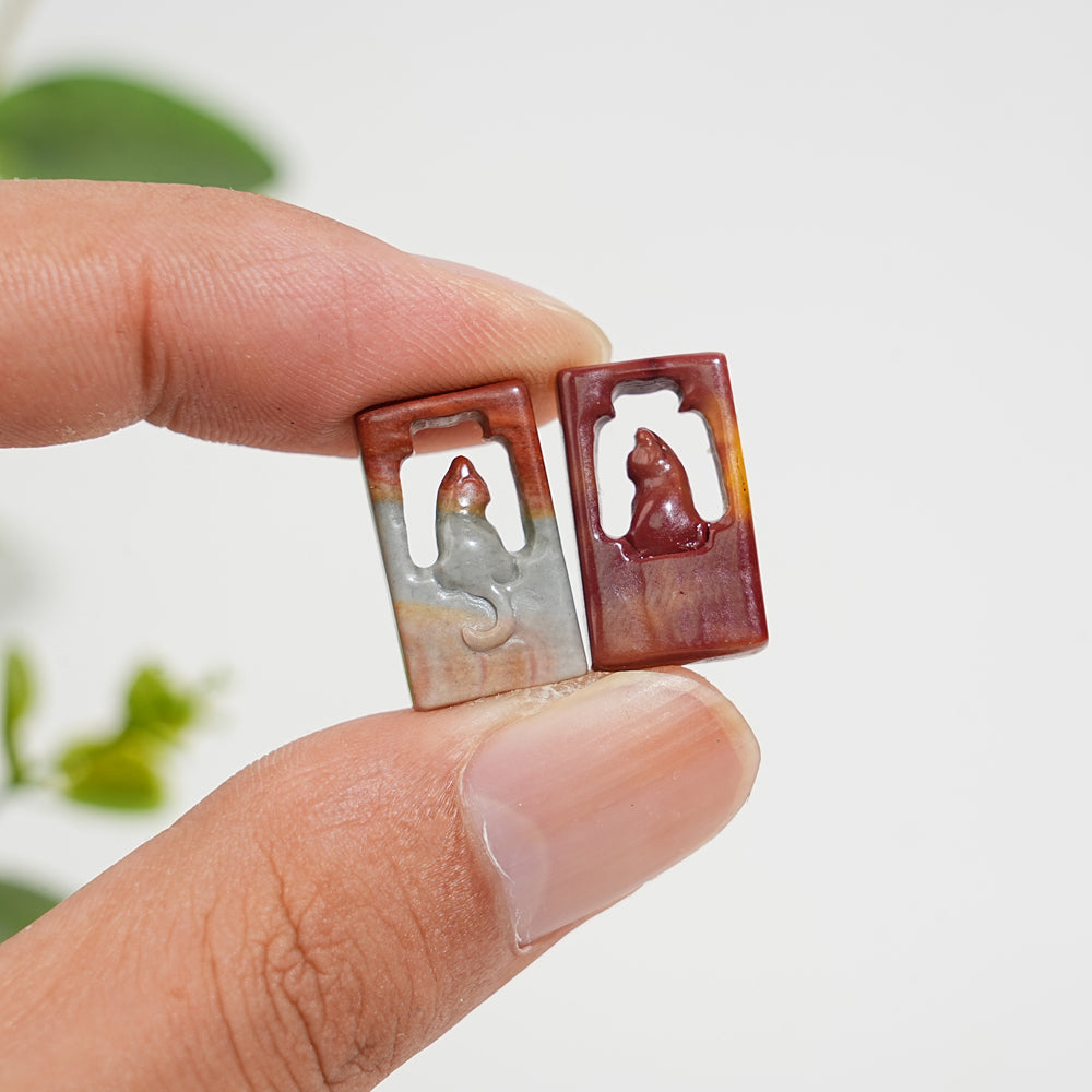 Natural Crystal Alashan Agate Mini Hollow Cat