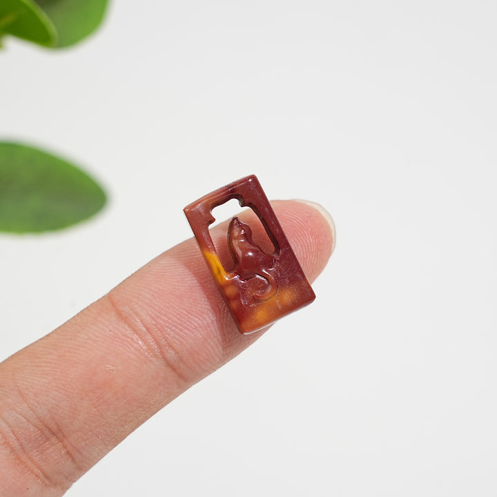 Natural Crystal Alashan Agate Mini Hollow Cat