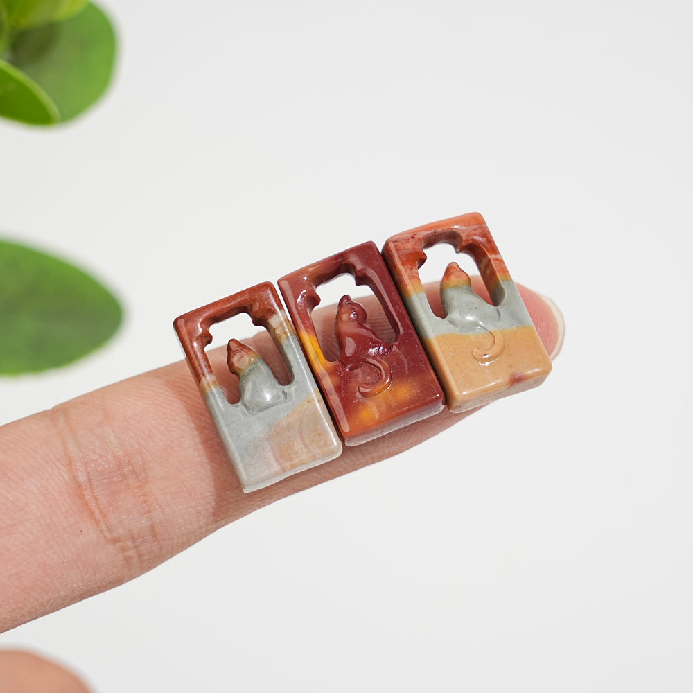 Natural Crystal Alashan Agate Mini Hollow Cat