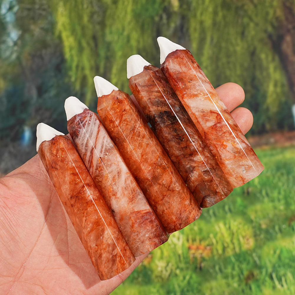 Natural Fire Quartz Point
