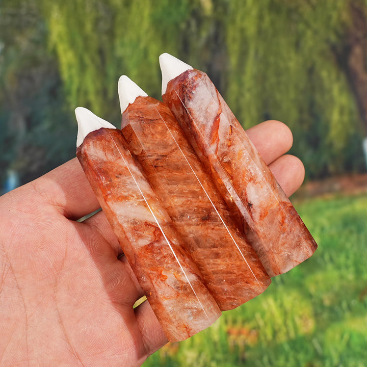 Natural Fire Quartz Point