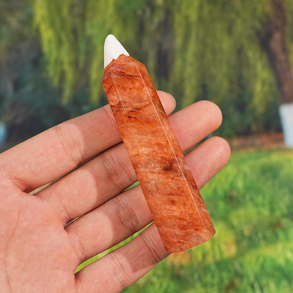 Natural Fire Quartz Point