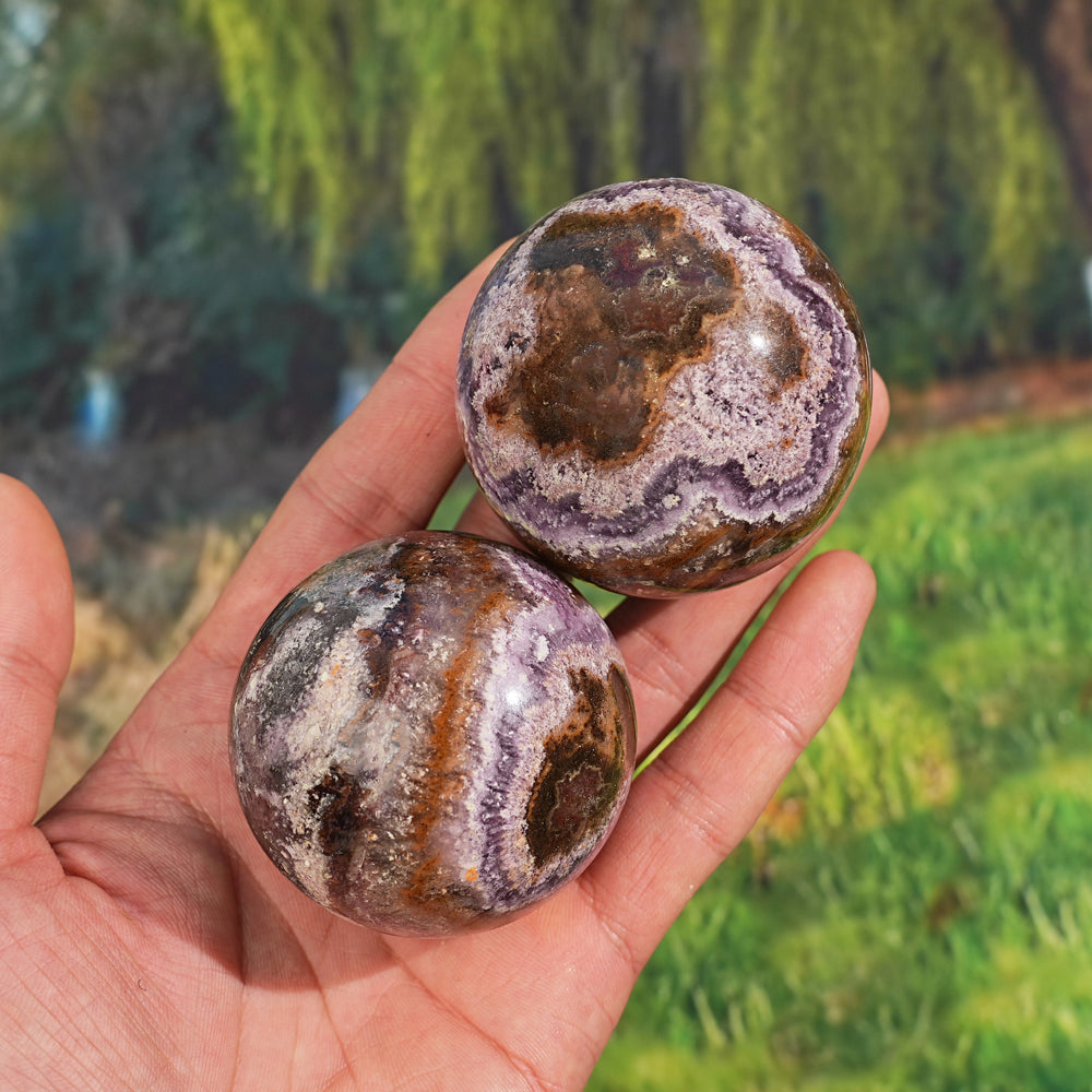 Natural Fluorite with Pyrite and Hematite Sphere