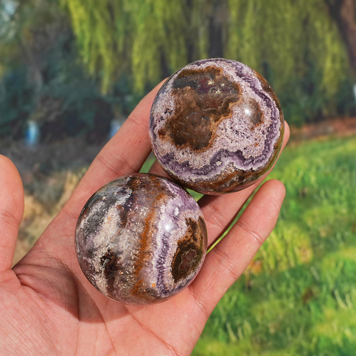 Natural Fluorite with Pyrite and Hematite Sphere