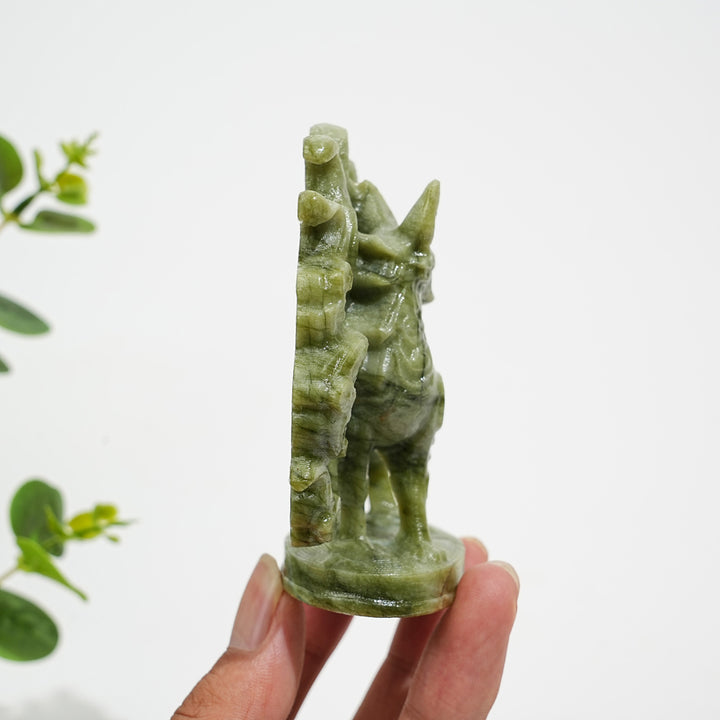 Natural Crystal Flower Nine Tailed Fox Carving