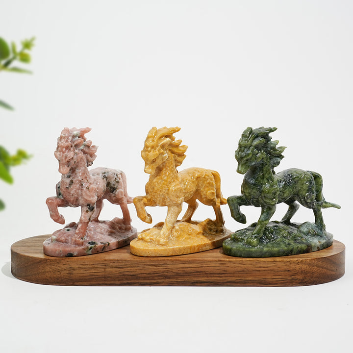 Natural Crystal Kirin Horse Carving