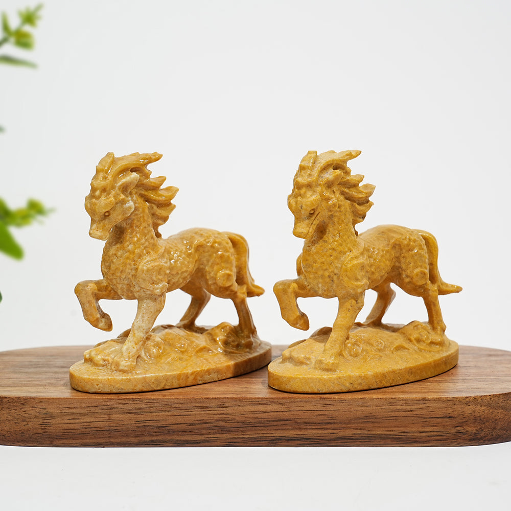 Natural Crystal Kirin Horse Carving
