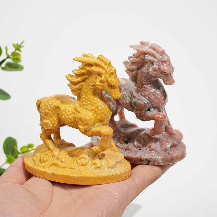 Natural Crystal Kirin Horse Carving
