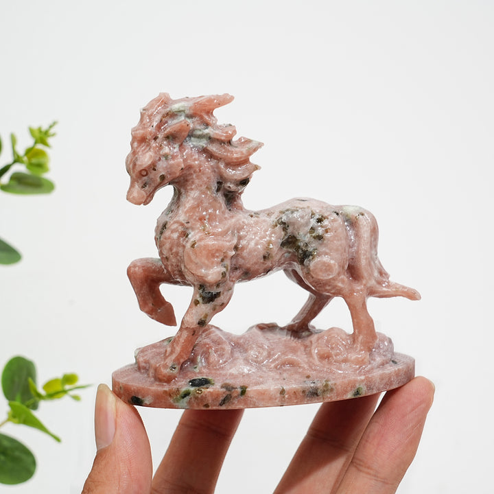 Natural Crystal Kirin Horse Carving