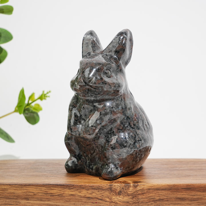 Unique,A Slightly Imperfect Natural Crystal Yooperlite Rabbit Carving