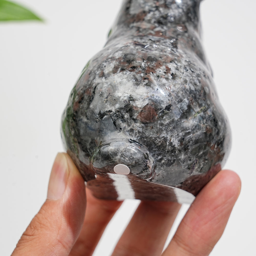 Unique,A Slightly Imperfect Natural Crystal Yooperlite Rabbit Carving