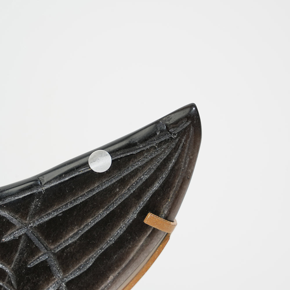 A Slightly Imperfect Natural Silver Obsidian Nine‑Tailed Fox Wings With Stand