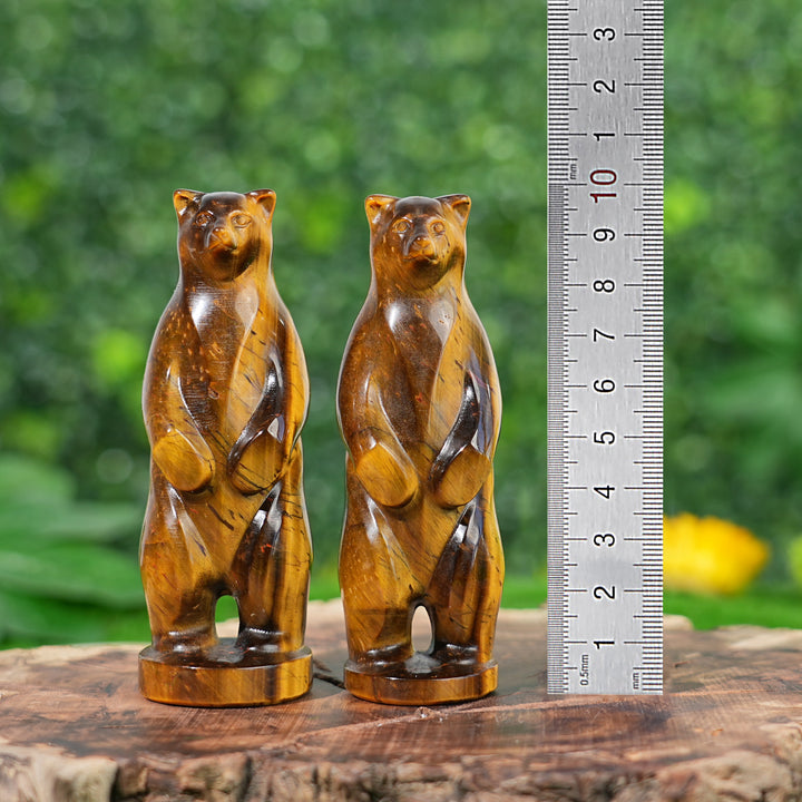 Natural Tiger's Eye Standing Bear