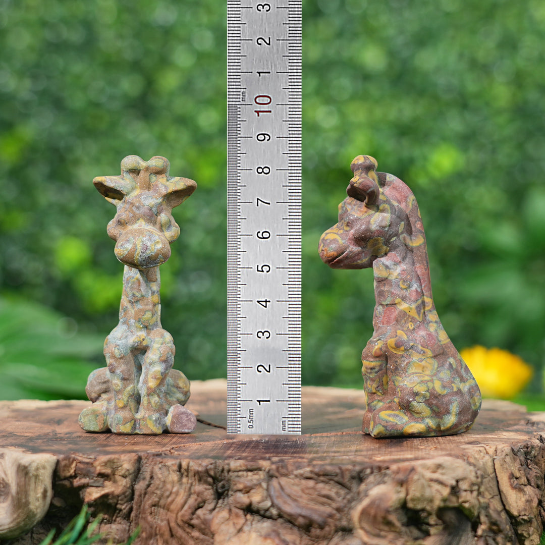 Natural Conglomerate Jasper Giraffe